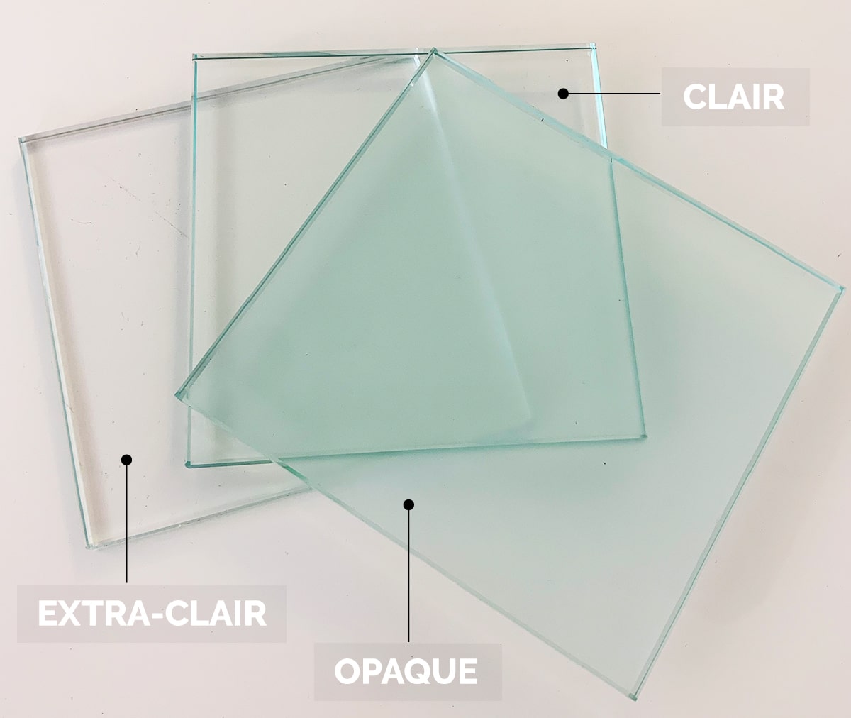 Différents types de verre